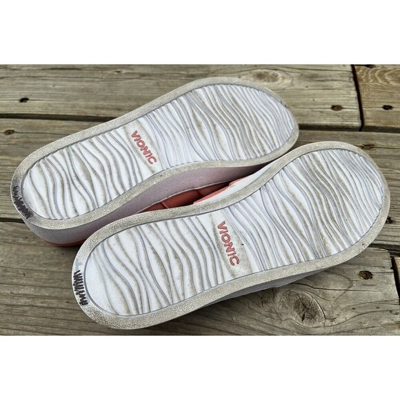 Vionic Kani Women's 9 Slip On Suede Loafers Cut Out - Coral - Picture 12 of 13